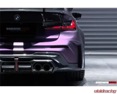 DarwinPro Unpainted Fiberglass with Carbon Fiber BKSSII Style Rear Bumper BMW M3 G80 2021+ - PCF8486BKSSII-RB