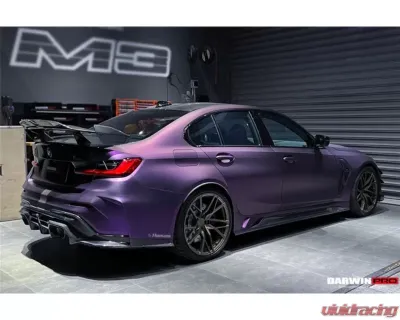 DarwinPro Unpainted Fiberglass with Carbon Fiber BKSSII Style Rear Bumper BMW M3 G80 2021+ - PCF8486BKSSII-RB