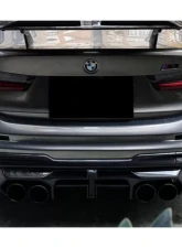 DarwinPro Unpainted Fiberglass with Carbon Fiber BKSSII Style Rear Bumper BMW M3 G80 2021+                                     - PCF8486BKSSII-RB - Image 5