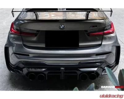 DarwinPro Unpainted Fiberglass with Carbon Fiber BKSSII Style Rear Bumper BMW M3 G80 2021+ - PCF8486BKSSII-RB