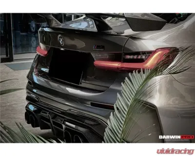 DarwinPro Unpainted Fiberglass with Carbon Fiber BKSSII Style Rear Bumper BMW M3 G80 2021+ - PCF8486BKSSII-RB