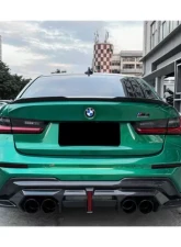 DarwinPro Unpainted Fiberglass with Carbon Fiber BKSSII Style Rear Bumper BMW M3 G80 2021+                                     - PCF8486BKSSII-RB - Image 8