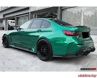 DarwinPro Unpainted Fiberglass with Carbon Fiber BKSSII Style Rear Bumper BMW M3 G80 2021+ - PCF8486BKSSII-RB