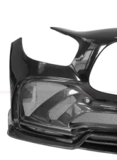 DarwinPro Unpainted Fiberglass with Partial Carbon Fiber IMPII Performance Front Bumper Mercedes Benz AMG GT | GTS | GTC 2015-2021                                     - PCF8511IMPII-FB - Image 3