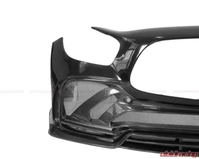 DarwinPro Unpainted Fiberglass with Partial Carbon Fiber IMPII Performance Front Bumper Mercedes Benz AMG GT | GTS | GTC 2015-2021 - PCF8511IMPII-FB