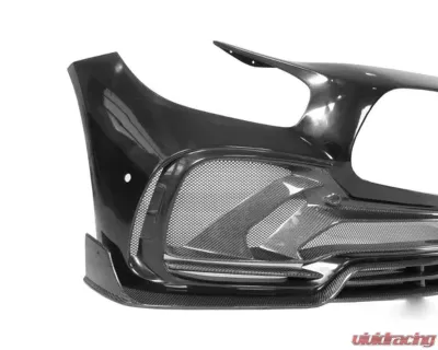 DarwinPro Unpainted Fiberglass with Partial Carbon Fiber IMPII Performance Front Bumper Mercedes Benz AMG GT | GTS | GTC 2015-2021 - PCF8511IMPII-FB