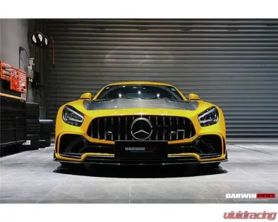 DarwinPro Unpainted Fiberglass with Partial Carbon Fiber IMPII Performance Front Bumper Mercedes Benz AMG GT | GTS | GTC 2015-2021 - PCF8511IMPII-FB