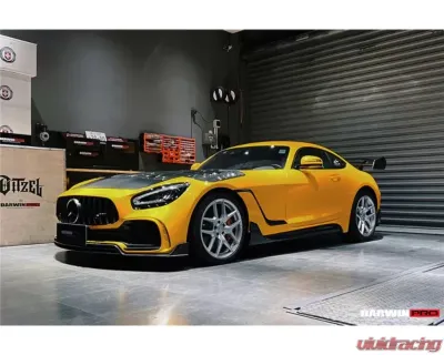 DarwinPro Unpainted Fiberglass with Partial Carbon Fiber IMPII Performance Front Bumper Mercedes Benz AMG GT | GTS | GTC 2015-2021 - PCF8511IMPII-FB