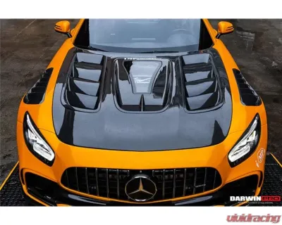 DarwinPro Unpainted Fiberglass with Forged Carbon Fiber IMPII Performance Front Fender Mercedes Benz AMG GT | GTS | GTC 2015-2021 - FGPCF8511IMPII-FD