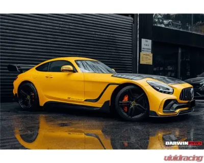 DarwinPro Unpainted Fiberglass with Forged Carbon Fiber IMPII Performance Front Fender Mercedes Benz AMG GT | GTS | GTC 2015-2021 - FGPCF8511IMPII-FD