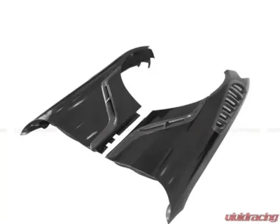 DarwinPro Unpainted Fiberglass with Forged Carbon Fiber IMPII Performance Front Fender Mercedes Benz AMG GT | GTS | GTC 2015-2021 - FGPCF8511IMPII-FD