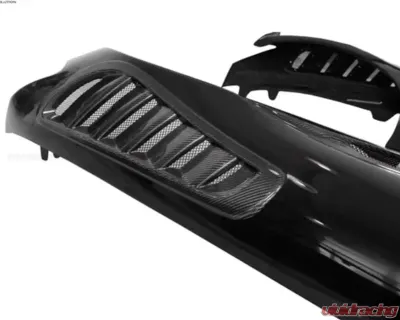 DarwinPro Unpainted Fiberglass with Forged Carbon Fiber IMPII Performance Front Fender Mercedes Benz AMG GT | GTS | GTC 2015-2021 - FGPCF8511IMPII-FD