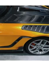 DarwinPro Unpainted Fiberglass with Forged Carbon Fiber IMPII Performance Front Fender Mercedes Benz AMG GT | GTS | GTC 2015-2021                                     - FGPCF8511IMPII-FD - Image 7