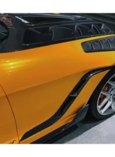 DarwinPro Unpainted Fiberglass with Forged Carbon Fiber IMPII Performance Front Fender Mercedes Benz AMG GT | GTS | GTC 2015-2021                                     - FGPCF8511IMPII-FD - Image 8