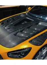 DarwinPro Unpainted Fiberglass with Forged Carbon Fiber IMPII Performance Front Fender Mercedes Benz AMG GT | GTS | GTC 2015-2021                                     - FGPCF8511IMPII-FD - Image 9