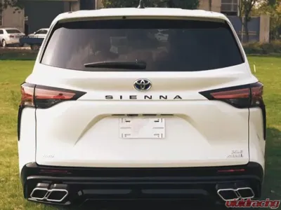 DarwinPro PP+Stainless Thunder Style Rear Diffuser with Tips Toyota Sienna 2023 - Sienna-RD