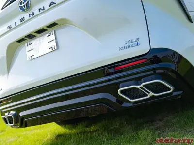 DarwinPro PP+Stainless Thunder Style Rear Diffuser with Tips Toyota Sienna 2023 - Sienna-RD