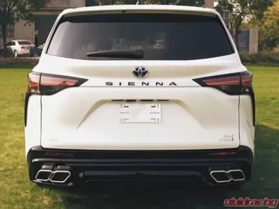 DarwinPro PP+Stainless Thunder Style Rear Diffuser with Tips Toyota Sienna 2023 - Sienna-RD
