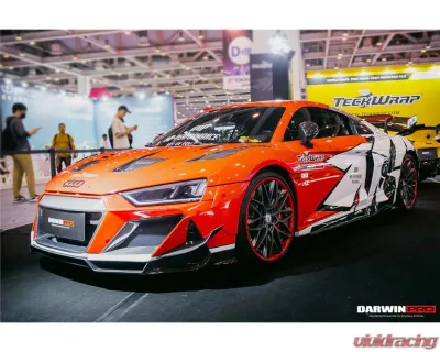 DarwinPro IMPII Style Side Skirts Partial Carbon Fiber Audi R8 Coupe | Spyder 2016-2018 - PCF8358IMPII-SS