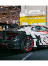 DarwinPro IMPII Style Side Skirts Partial Carbon Fiber Audi R8 Coupe | Spyder 2016-2018                                     - PCF8358IMPII-SS - Image 2