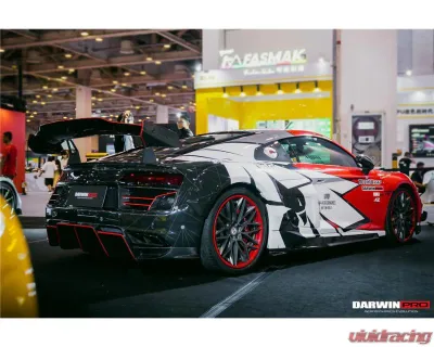 DarwinPro IMPII Style Side Skirts Partial Carbon Fiber Audi R8 Coupe | Spyder 2016-2018 - PCF8358IMPII-SS