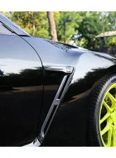 DarwinPro Matte Black Carbon Fiber Fender Cover w/ Logo Nissan GTR R35 DBA | EBA 2015-2022                                     - CF8353-FDLC-MT - Image 4