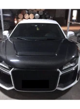 DarwinPro Carbon Fiber P Style Hood Audi R8 Coupe | Spyder 2006-2015                                     - CF8359PPI.H - Image 6