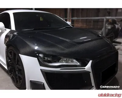 DarwinPro Carbon Fiber P Style Hood Audi R8 Coupe | Spyder 2006-2015 - CF8359PPI.H