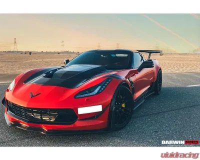 DarwinPro Double Sided Carbon Fiber IMP Performance Hood Chevrolet Corvette C7 Z51 | Z06 | Grandsport 2013-2019 - DCF8993BKSSIMP-H
