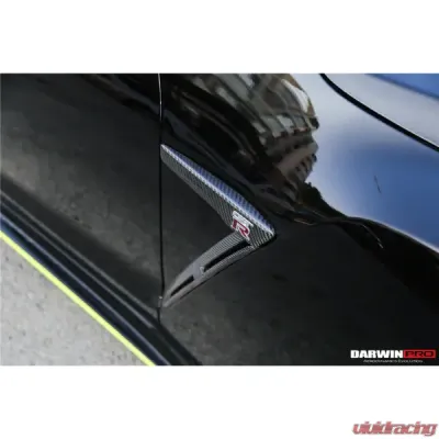 DarwinPro Carbon Fiber Fender Logo Cover Gloss Carbon Nissan GTR R35 DBA/EBA 2015-2022 - CF8353-FDLC-GB