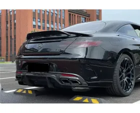 DarwinPro Aerodynamics BKSS Style Carbon Fiber Rear Diffuser CFRP Mercedes Benz C217 S63 | S65 AMG Coupe 2014-2021