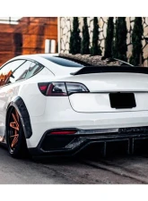 DarwinPro IMP Performance Partial Carbon Fiber Rear Bumper Forged Carbon Tesla Model 3 2021-2023                                     - FGPCF9404IMP2-RB - Image 4