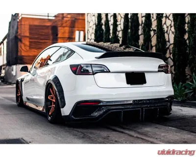 DarwinPro IMP Performance Partial Carbon Fiber Rear Bumper Forged Carbon Tesla Model 3 2021-2023 - FGPCF9404IMP2-RB