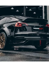 DarwinPro IMP Performance Partial Carbon Fiber Rear Bumper Forged Carbon Tesla Model 3 2021-2023                                     - FGPCF9404IMP2-RB - Image 13