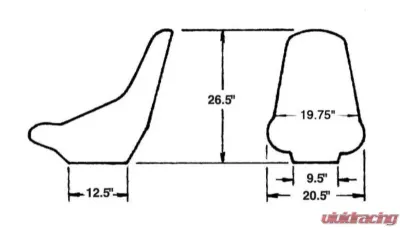 JAZ Low Back Pro Stock Seat - 100-120-01