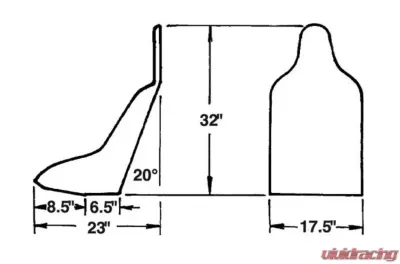 JAZ Aluminum Drag Race Seat - 120-300-03