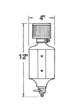 JAZ 1 Quart Black Breather Tank w/ AN-12 Fitting                                     - 605-225-01 - Image 2