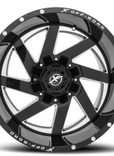 XF Off-Road XF-205 Wheel 20x9 6x135|6x139.7 0mm Gloss Black Milled                                     - XF-205209061351397+0GBML - Image 2