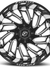 XF Off-Road XF-207 Wheel 22x12 5x127|5x139.7 -44mm Gloss Black Milled                                     - XF-207221251271397-44GBML - Image 2