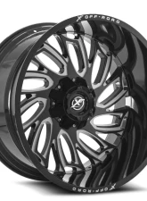 XF Off-Road XF-207 Wheel 22x12 5x127|5x139.7 -44mm Gloss Black Milled                                     - XF-207221251271397-44GBML - Image 2