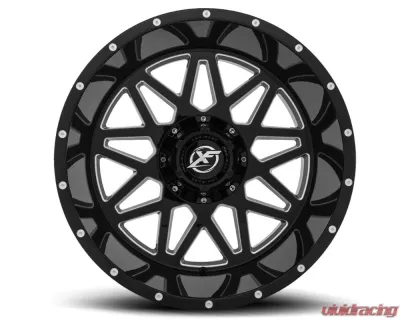 XF Off-Road XF-211 Wheel 20x10 Blank -12mm Gloss Black Milled - XF-21120105/6XBLANK-12GBML