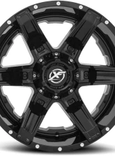 XF Off-Road XF-214 Wheel 20x10 5x114.3|5x127 -24mm Gloss Black w/ Gloss Black Inserts                                     - XF-214201051143127-24GBBIS - Image 2