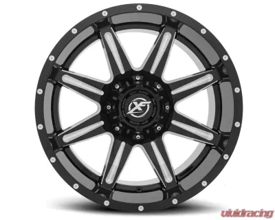 XF Off-Road XF-215 Wheel 20x12 5x114.3|5x127 -44mm Gloss Black Milled - XF-215201251143127-44GBML