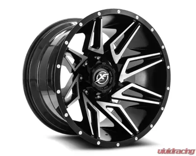 XF Off-Road XF-218 Wheel 20x10 Blank -12mm Gloss Black Machined - XF-21820105X6XBL-12BM