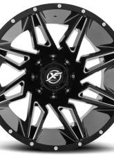 XF Off-Road XF-218 Wheel 20x10 Blank -12mm Gloss Black Milled                                     - XF-21820105X6XBL-12GBML - Image 2