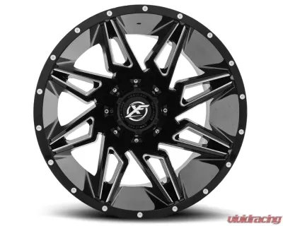 XF Off-Road XF-218 Wheel 20x10 Blank -12mm Gloss Black Milled - XF-21820105X6XBL-12GBML