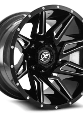 XF Off-Road XF-218 Wheel 20x10 Blank -12mm Gloss Black Milled                                     - XF-21820105X6XBL-12GBML - Image 2