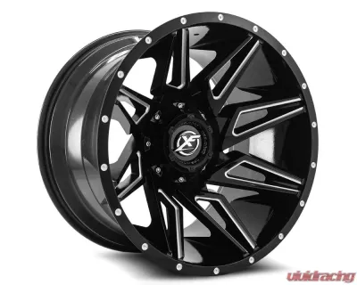 XF Off-Road XF-218 Wheel 20x10 Blank -12mm Gloss Black Milled - XF-21820105X6XBL-12GBML