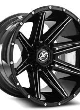 XF Off-Road XF-220 Wheel 17x9 6x135|6x139.7 12mm Gloss Black Milled                                     - XF-220179061351397+12GBM - Image 2