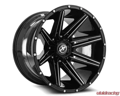 XF Off-Road XF-220 Wheel 17x9 6x135|6x139.7 12mm Gloss Black Milled - XF-220179061351397+12GBM